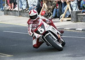 Images Dated 16th July 2011: Brian Reid at Parliament Square: 1992 Supersport 400 TT