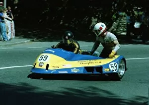 Brian Rostron Gallery: Brian Rostron & Keith Newman (Yamaha) 1982 Sidecar TT