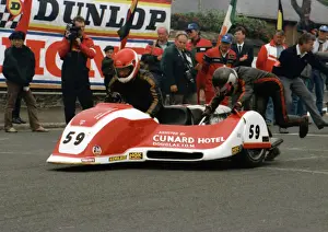 Brian Rostron & Ricky Roberts (Yamaha) 1989 Sidecar TT