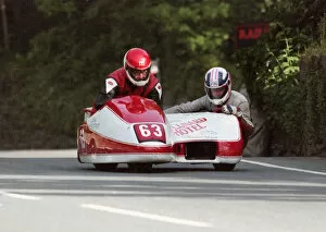 Brian Rostron Gallery: Brian Rostron & William Hodson (Baker Kawasaki) 1993 Sidecar TT