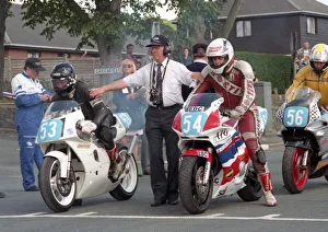 Images Dated 31st January 2021: Brian Spooner & Keith Williams (Honda) 1996 Junior Manx Grand Prix
