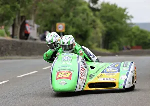 Images Dated 5th July 2023: Bruce Moore Mark Gash Ireson Honda 2023 Sidecar TT