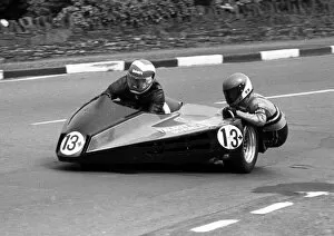 Images Dated 2nd August 2017: Bryan Hargreaves & John Hennigan (Kawasaki) 1985 Sidecar TT