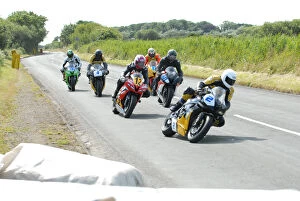 Images Dated 17th July 2010: Callum Collister (2) (Honda) Si Fulton (12) and Andy Fenton (Yamaha) 2010 Jurby Road