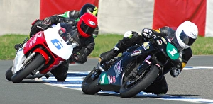 Images Dated 16th April 2016: Callum Collister (Kawasaki) Dean Osborne (Honda) April; Jurby