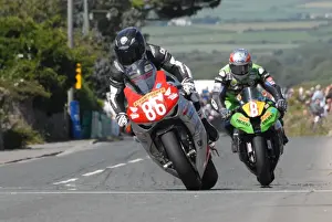 Dan Kneen Prints: Cameron Donald (Honda) and Dan Kneen (Kawasaki) 2011 Southern 100