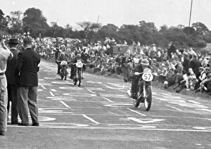 Charlie Gray Gallery: Charlie Gray (AJS) 1949 Junior Ulster Grand Prix