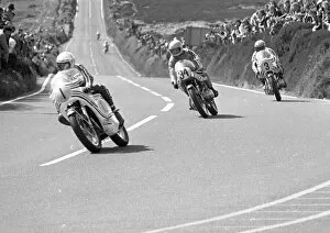 Images Dated 14th July 2020: Charlie Williams (Honda), Neil Kelly (Suzuki) and Neil Tuxwoth (Honda) 1975 Production TT