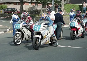 Chris Kneen Prints: Chris Kneen (Yamaha) & Wayne Taylor (Honda) 1996 Junior Manx Grand Prix