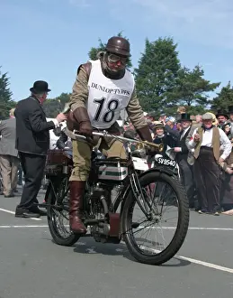 Triumph Prints: Chris Lewis (1912 Triumph) No. 18 2007 TT Re-enactment