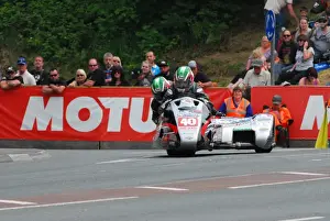 Claude Montagnier Prints: Claude Montagnier & Maxime Vasseur (Kawasaki LCR) 2016 Sidecar 2 TT