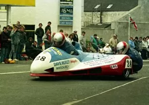 Images Dated 7th February 2018: Cliff Pritchard & Clive Price (Suzuki CPR) 1988 Sidecar TT