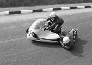 Images Dated 2nd February 2017: Colin Golesworthy & Peter Rutterford (Triumph) 1965 Sidecar TT