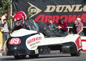Images Dated 16th January 2020: Colin Jacobs & Ken Waller (Yamaha) 1987 Sidecar TT