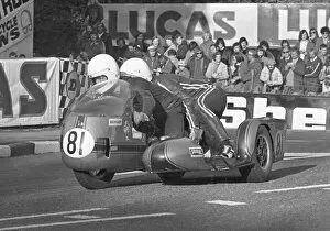 Images Dated 16th June 2022: Colin Rispin & Malcolm Findley (Rifi BSA) 1973 750cc Sidecar TT