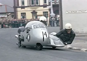Colin Seeley Prints: Colin Seeley & Wally Rawlings (BMW) 1966 Sidecar TT
