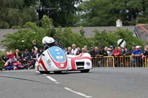 Images Dated 16th July 2022: Conrad Harrison & Andrew Winkle (Honda LCR) 2022 Sidecar TT