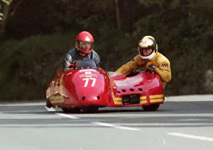Images Dated 20th December 2019: Conrad Harrison & Lee Patterson (Yamaha) 1993 Sidecar TT