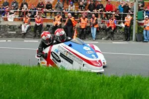 Images Dated 1st June 2013: Conrad Harrison & Mike Aylott (Shelbourne Honda) 2013 Sidecar TT