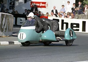 Images Dated 26th August 2020: Bill Cooper & D B Argent (WEC) 1968 500 Sidecar TT