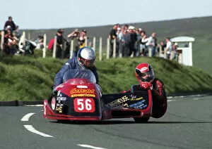 Images Dated 22nd March 2021: Bill Copson & Rick Roberts (Ireson Honda) 1993 Sidecar TT