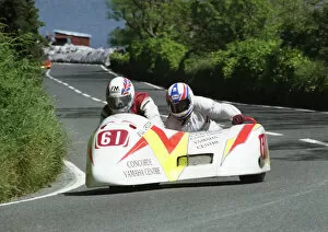 Images Dated 22nd May 2020: Bill Crook & Steve Lavender (Yamaha) 1993 Sidecar TT