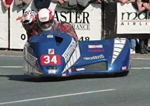 Images Dated 12th June 2022: Bill Currie & Nick Haslam (Interlock Yamaha) 1999 Sidecar TT