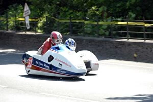 Images Dated 4th June 2008: Bill Currie & Philip Bridge (LCR Yamaha) 2008 Sidecar TT