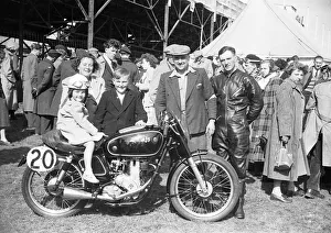 Images Dated 30th December 2018: Cyril Griffiths (AJS) 1951 Senior Manx Grand Prix