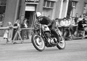 Images Dated 10th May 2020: Cyril Huxley (BSA) 1957 Junior Newcomers Manx Grand Prix