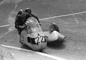 Images Dated 15th October 2018: Cyril Smith & Eric Bliss (Norton) 1957 Sidecar TT
