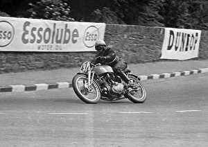 Vincent Collection: Cyril Stevens (Vincent) 1950 Senior TT