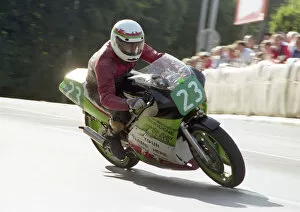 Images Dated 25th July 2020: Dafydd Owen (Kawasaki) 1991 Ultra Lightweight Manx Grand Prix