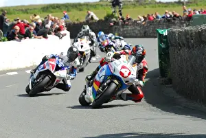 2015 Southern 100 Prints: Dan Kneen (Honda) and Guy Martin (BMW) 2015 Southern 100