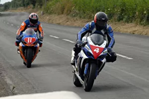 Images Dated 18th July 2009: Dan Kneen and Stephen Oates (Suzuki) 2009 Jurby Road