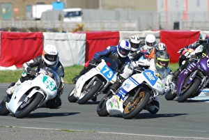 Images Dated 16th April 2016: Darren Bass (Honda) Billy Cummins (Yamaha) April; Jurby