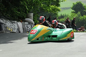 Images Dated 2nd June 2012: Darryl Rayner & Mathew Johnston (Shelbourne Honda) 2012 Sidecar TT