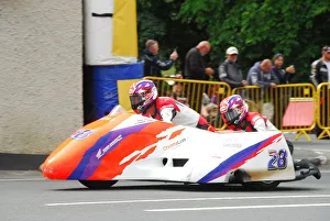 Images Dated 8th June 2018: Darryl Rayner & Wendy Campbell (Shelbourne Honda) 2018 Sidecar TT