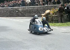 Images Dated 19th May 2020: Dave Ajax & M D Caley (Norton) 1965 Sidecar TT
