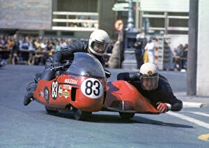 Images Dated 27th January 2022: Dave Bexley & Bernard Tyler (Honda) 1973 500 Sidecar TT