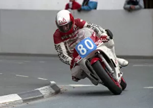 Images Dated 15th May 2020: Dave Binch (Yamaha) 1990 Junior Manx Grand Prix