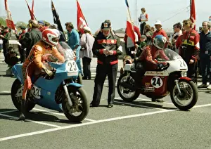 Dave Broadhead (Kawasaki) and Alistair Frame (BSA) 1984 Formula One TT