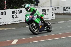 Images Dated 30th August 2013: Dave Clarke (Kawasaki) 2013 Super Twin Manx Grand Prix