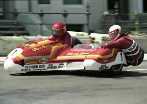 Images Dated 26th July 2011: Dave Hallam at White Gates: 1985 Sidecar Race A