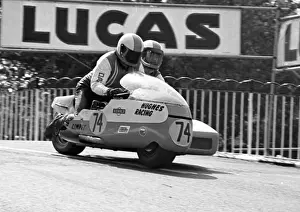 Dave Lawrence Prints: Dave Lawrence. Jim Broomham Limpet Imp 1975 1000 Sidecar TT