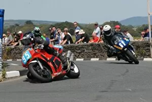 Images Dated 14th July 2011: Dave Madsen-Mygdal (Honda) and Ross Johnson (Kawasaki) 2011 Southern 100