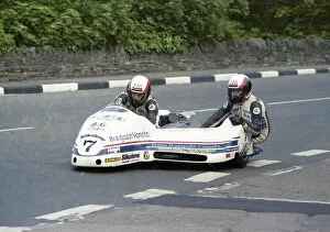 Images Dated 1st July 2011: Dave Molyneuxs first TT win 1989 Sidecar race A