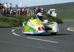 Images Dated 28th July 2015: Dave Saville at the Bungalow 1993 Sidecar TT