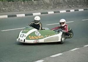 Images Dated 13th June 2021: Dave Saville & Dave Hall (Sabre) 1982 Sidecar TT