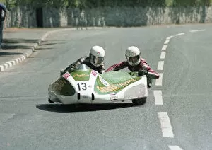Images Dated 13th June 2021: Dave Saville & Dave Hall (Sabre) 1982 Sidecar TT